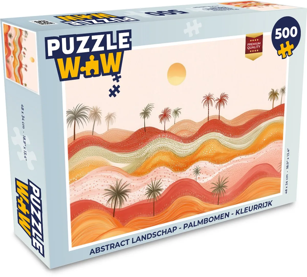 PuzzleWow Abstract Landschap Legpuzzel 500 Stuks