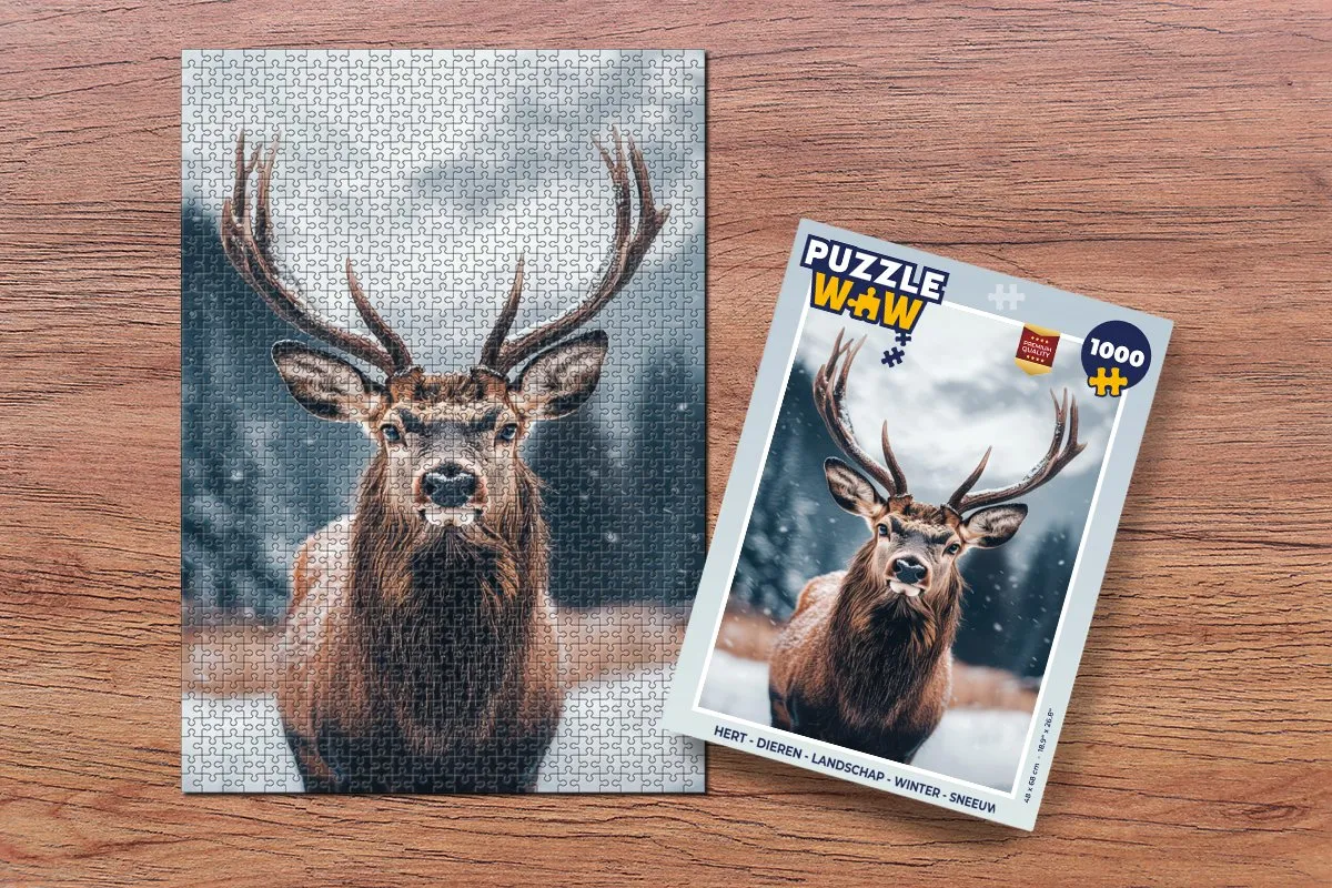 PuzzleWow Hert Legpuzzel 1000 Stuks - Natuur