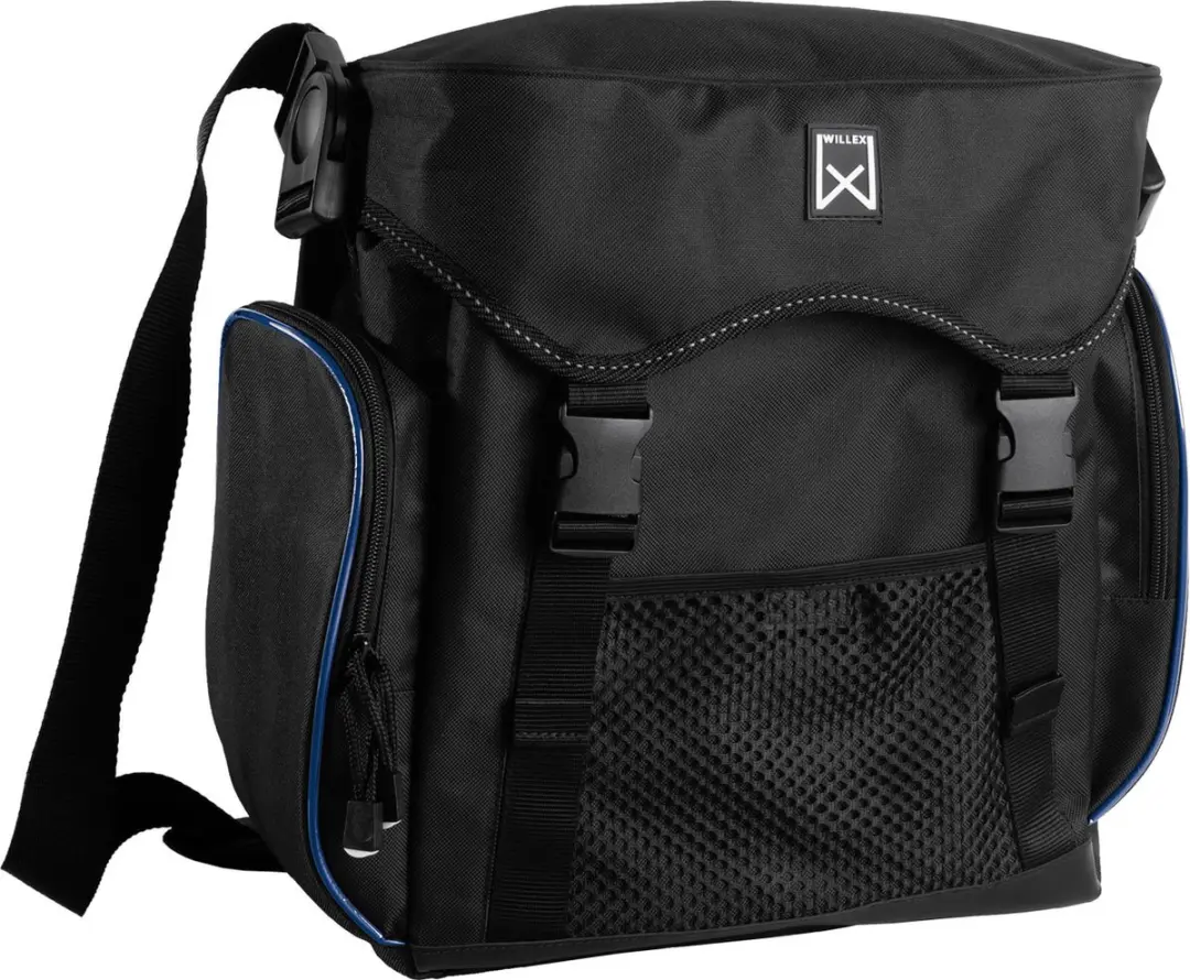 Willex Enkele Fietstas XL 17L - Zwart/Blauw - afbeelding 2 van 5