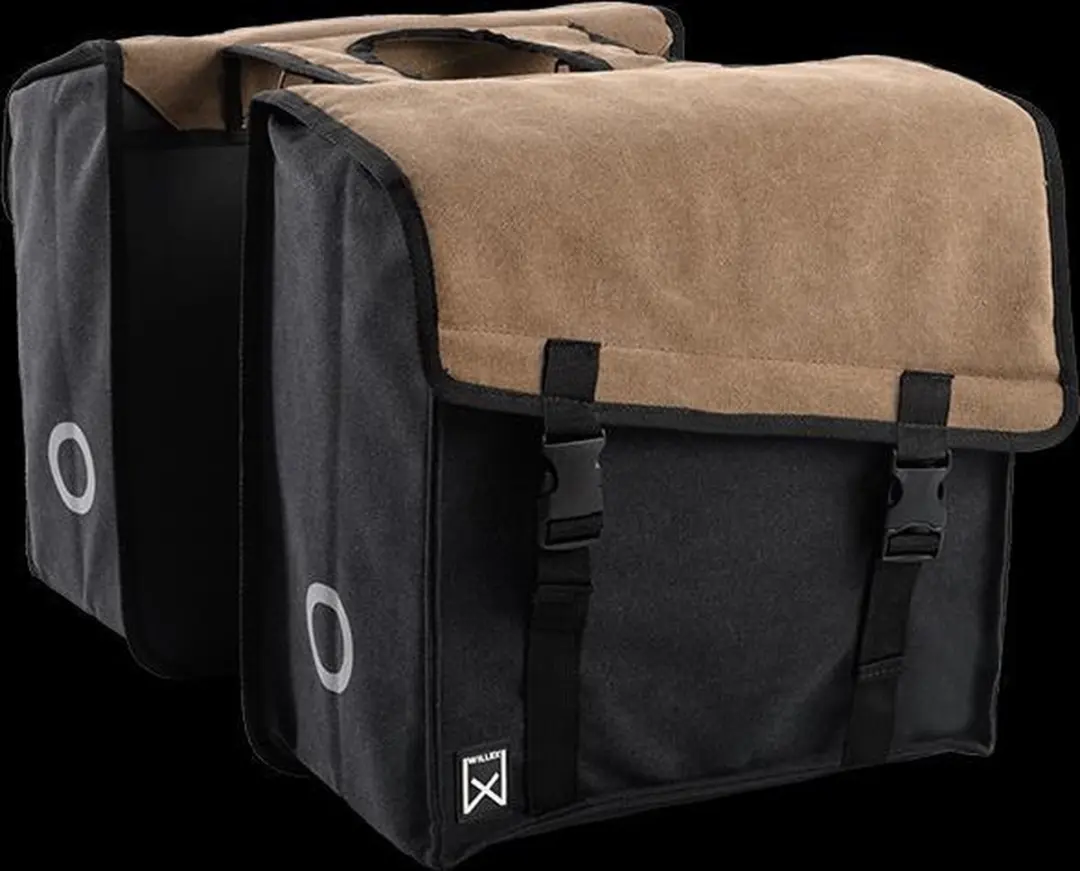 Willex Dubbele Canvas Tas 101 - 38L - Bruin/Zwart - afbeelding 3 van 3