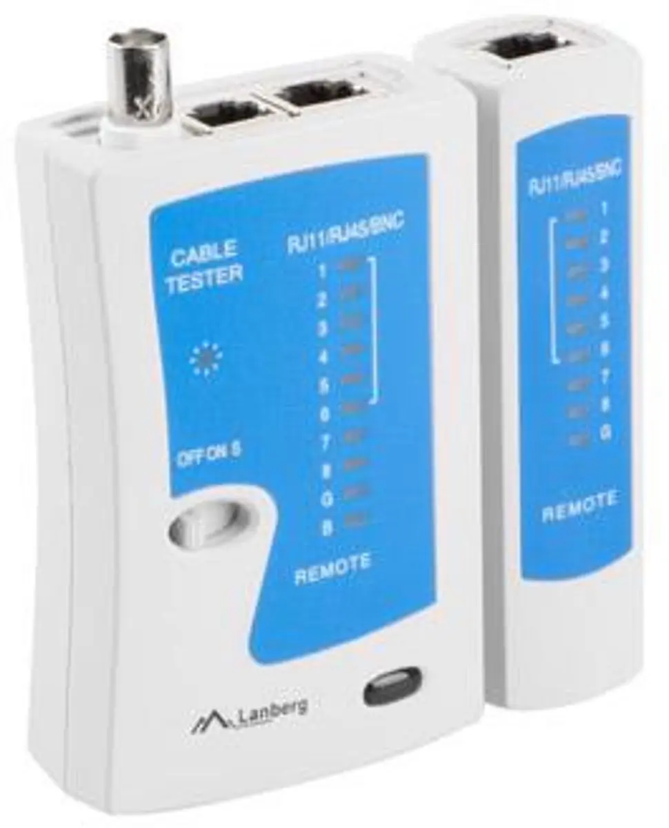 Lanberg Kabeltester - RJ45/RJ12/RJ11/Coax - Transparent - afbeelding 3 van 4