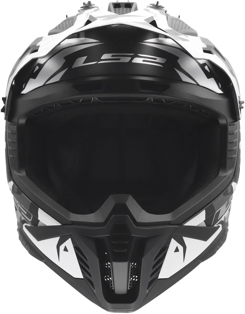 LS2 Fast II Grotesk MX708 Helm - XS - Zwart/Grijs