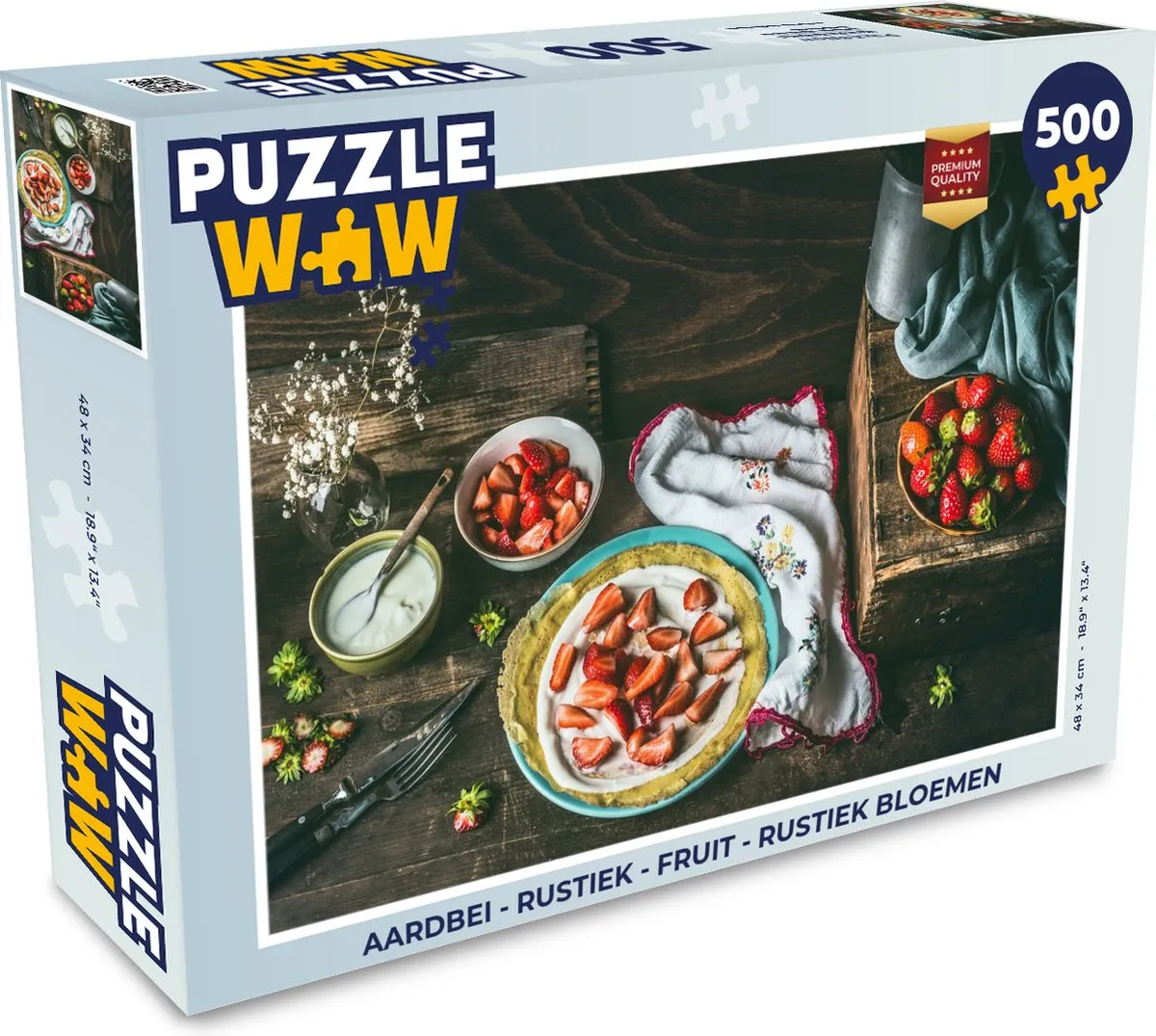 PuzzleWow Rustiek Aardbei Legpuzzel 500 Stuks