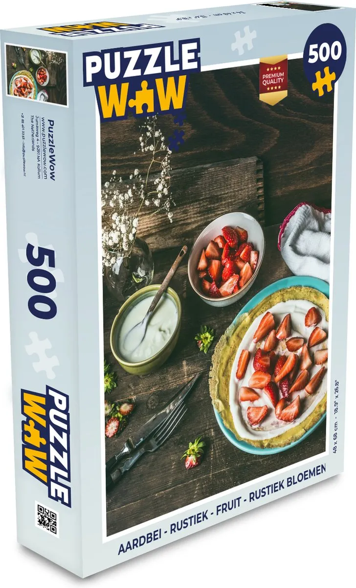 PuzzleWow Rustiek Aardbei Legpuzzel 500 Stuks - Multicolor