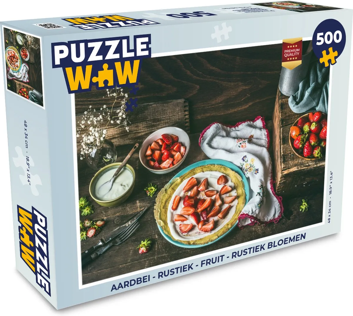 PuzzleWow Rustiek Aardbei Legpuzzel 500 Stuks - Multicolor