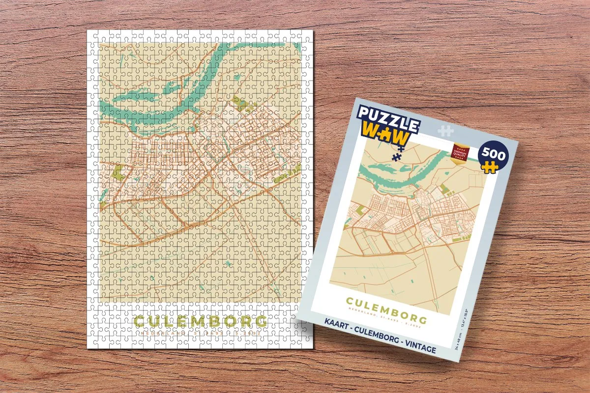 PuzzleWow Culemborg Vintage Legpuzzel 500 Stuks - Multicolor