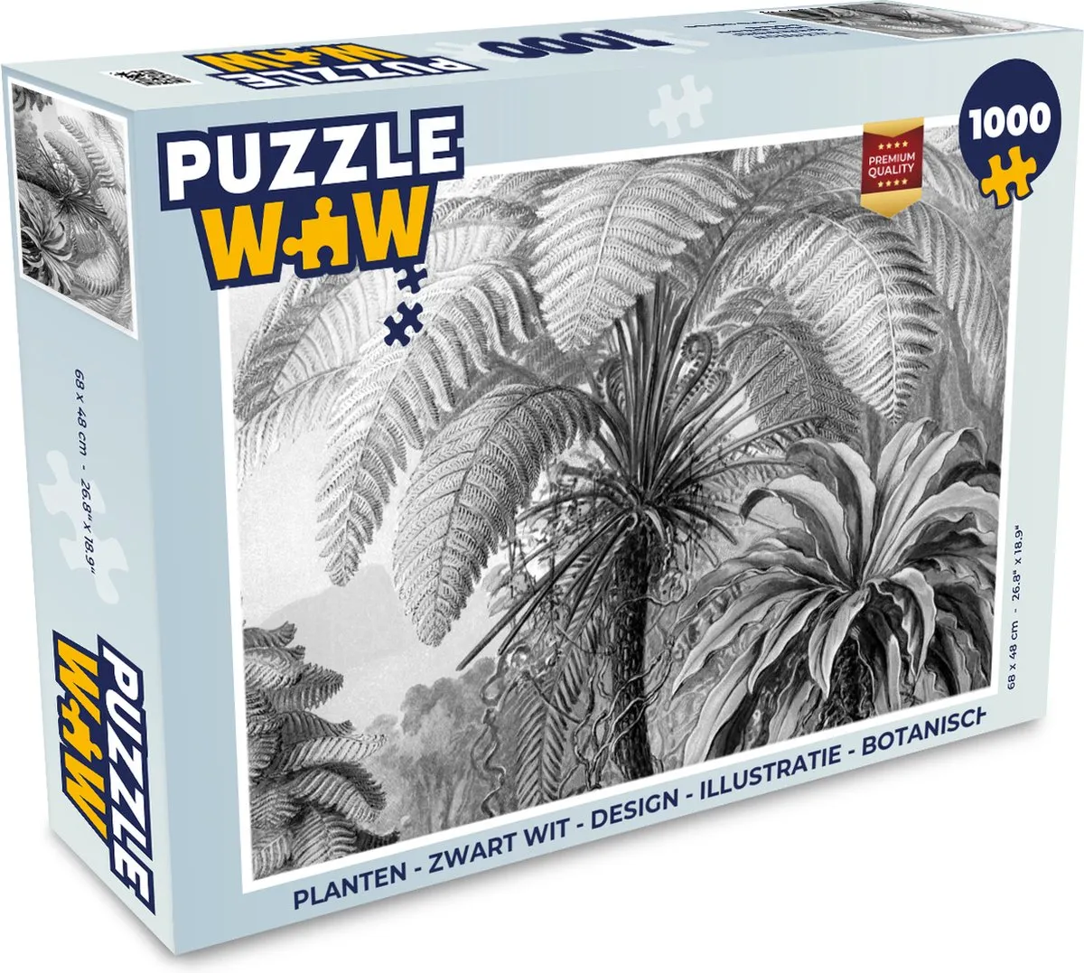 PuzzleWow Botanische Legpuzzel 1000 Stuks - Multicolor