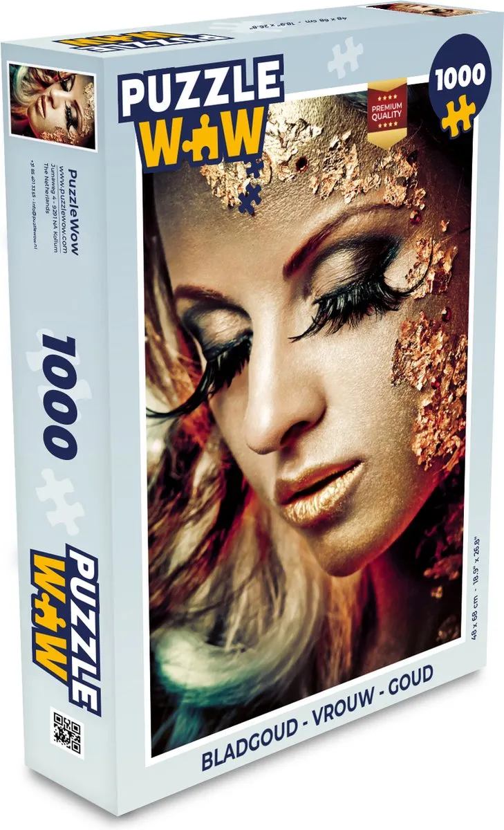 PuzzleWow Bladgoud Legpuzzel 1000 Stuks