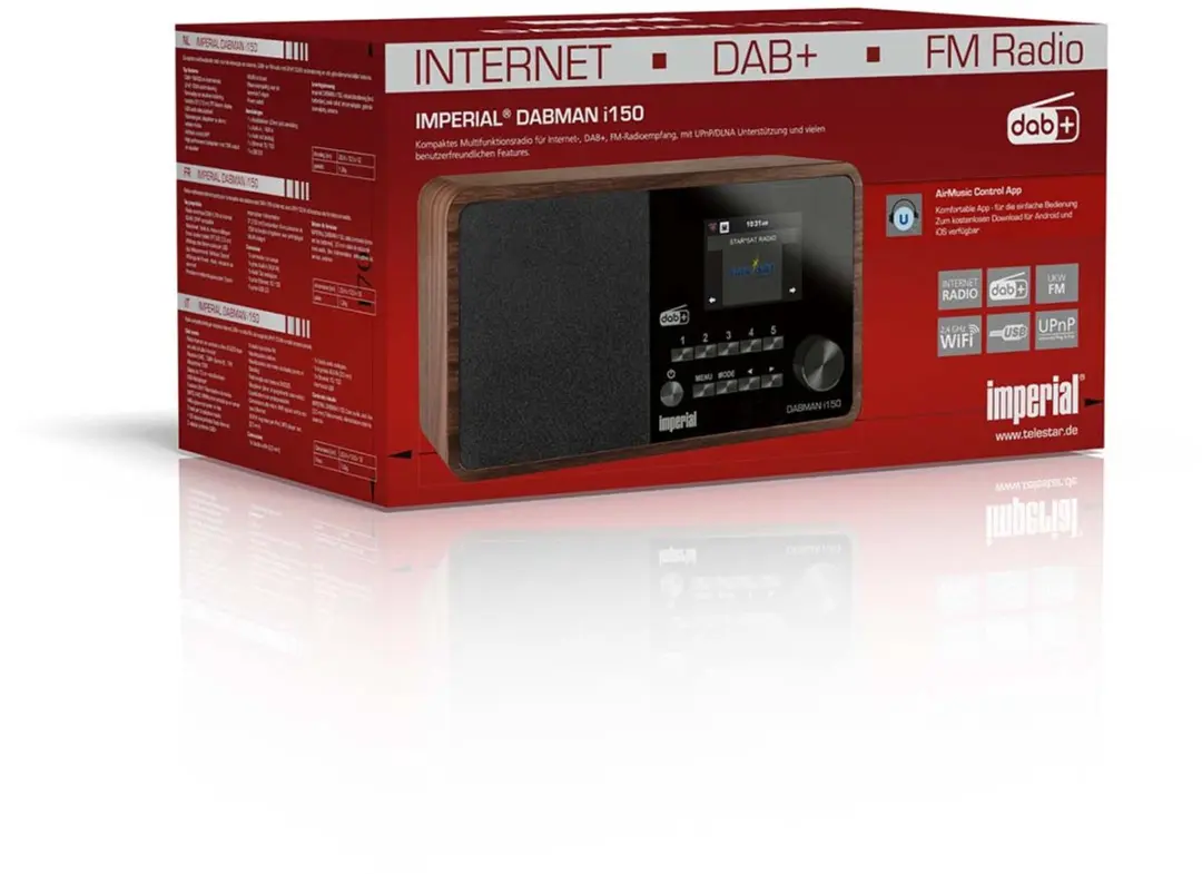 Imperial DABMAN i150 Internetradio - DAB+/FM - 20W - Bruin - afbeelding 3 van 6