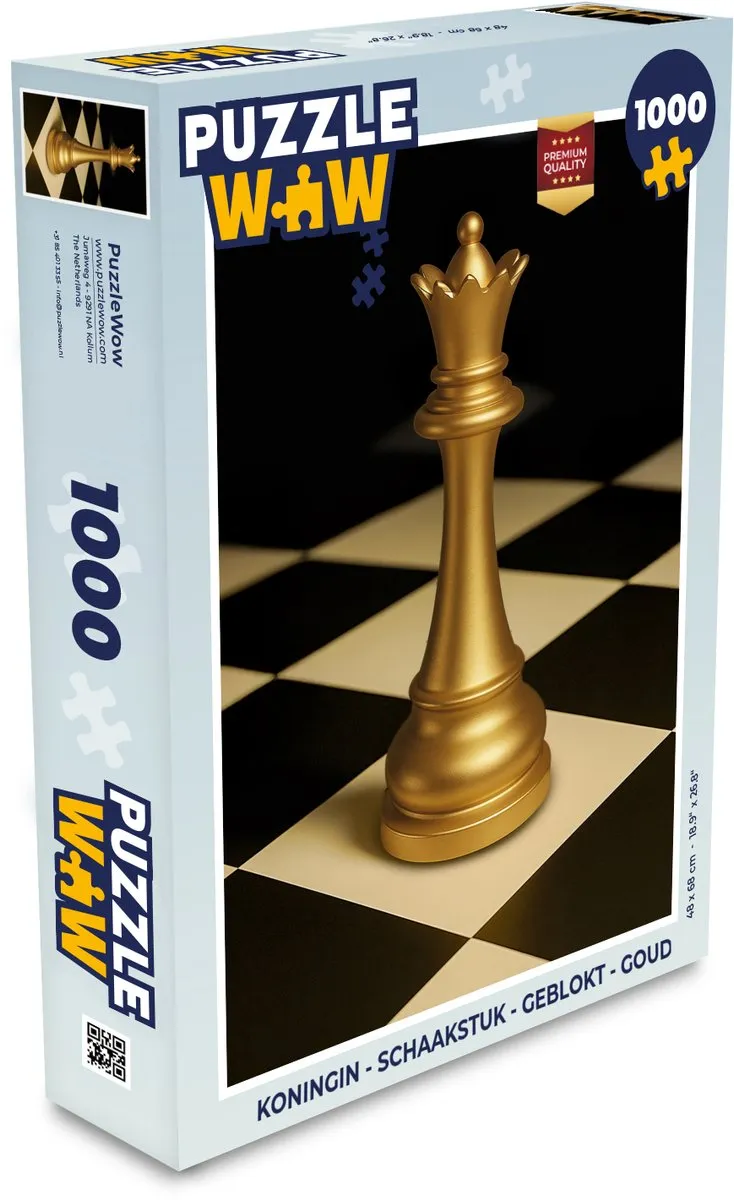 PuzzleWow Schaakstuk Koningin Legpuzzel 1000 Stuks