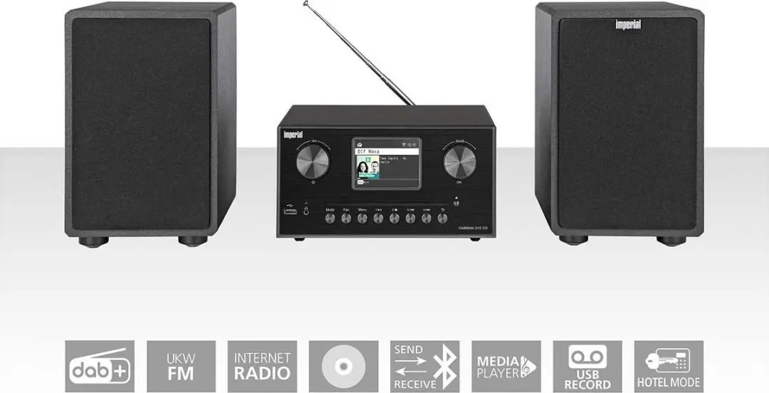 Imperial DABMAN i310 CD Hybride Hifi Systeem - 40W - Zwart - afbeelding 4 van 6