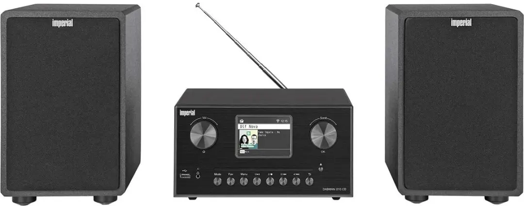 Imperial DABMAN i310 CD Hybride Hifi Systeem - 40W - Zwart - afbeelding 2 van 6