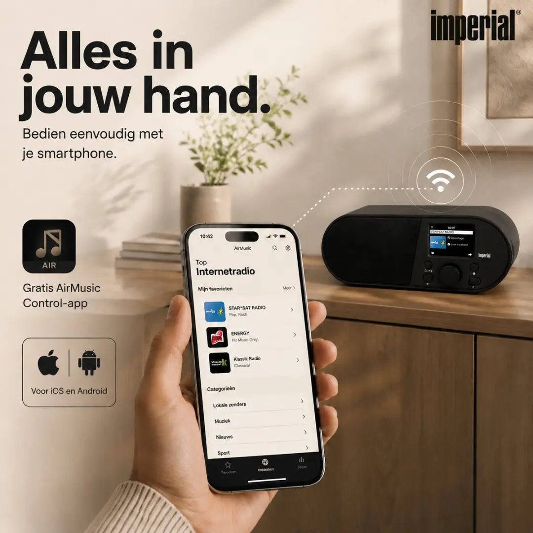 Imperial DABMAN i105 Internetradio - 15W - Zwart - afbeelding 5 van 6