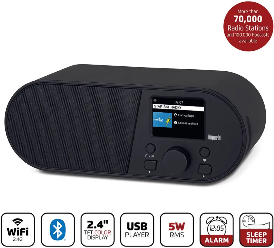 Imperial DABMAN i105 Internetradio - 15W - Zwart - afbeelding 2 van 6