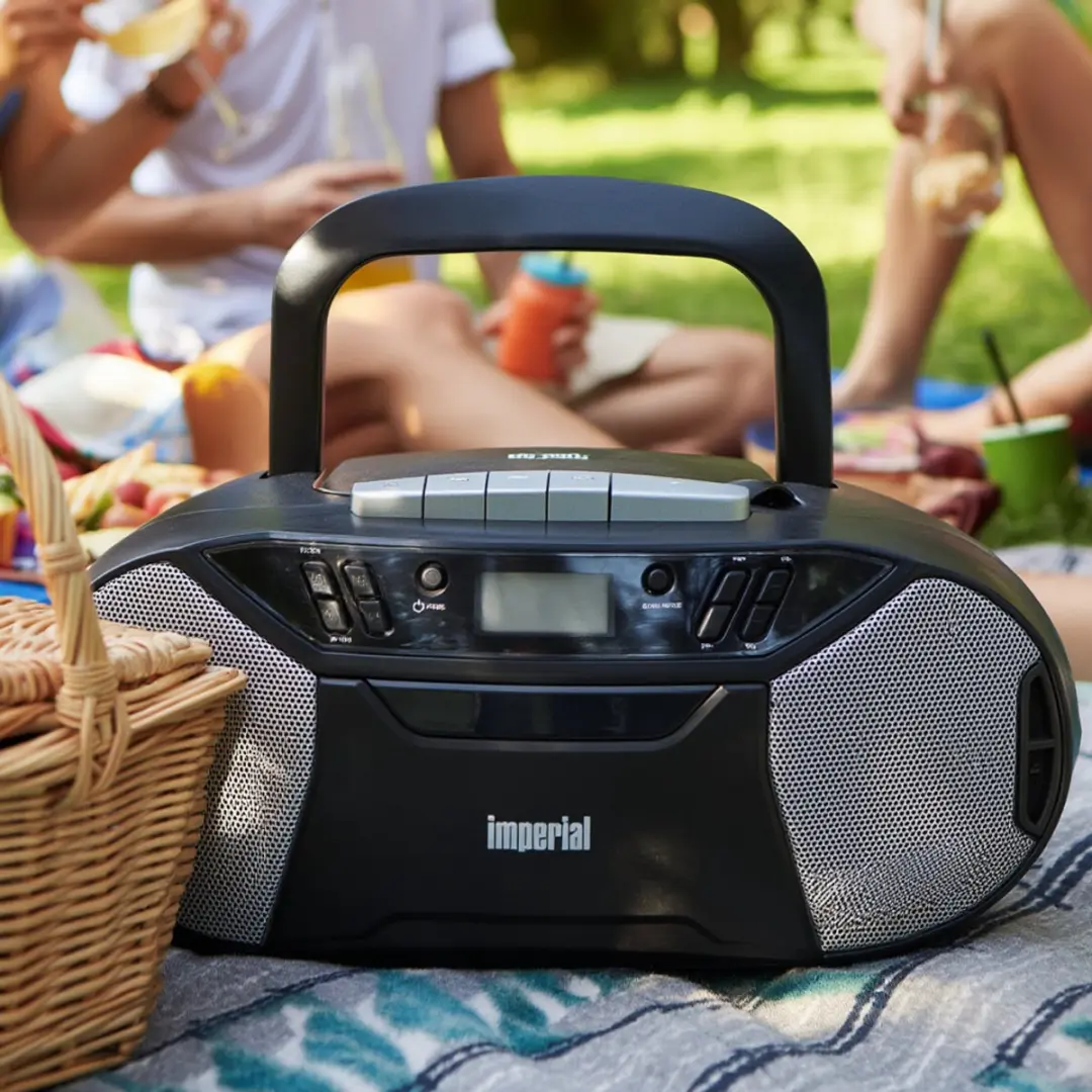 Imperial DABMAN PBB 1 Boombox - CD/MP3/Cassette - FM Radio - Zwart - afbeelding 3 van 6