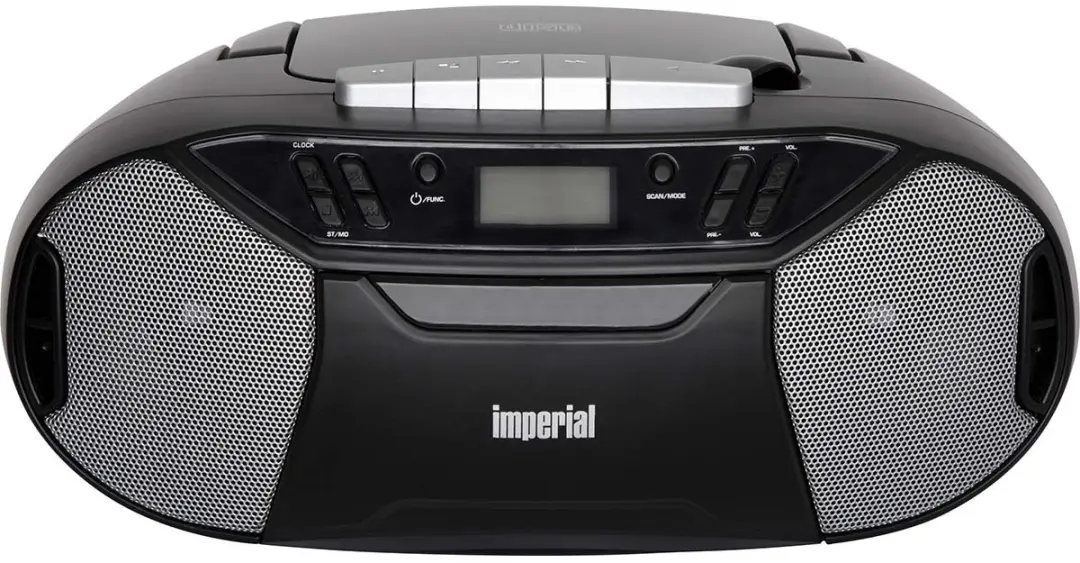 Imperial DABMAN PBB 1 Boombox - CD/MP3/Cassette - FM Radio - Zwart - afbeelding 2 van 6