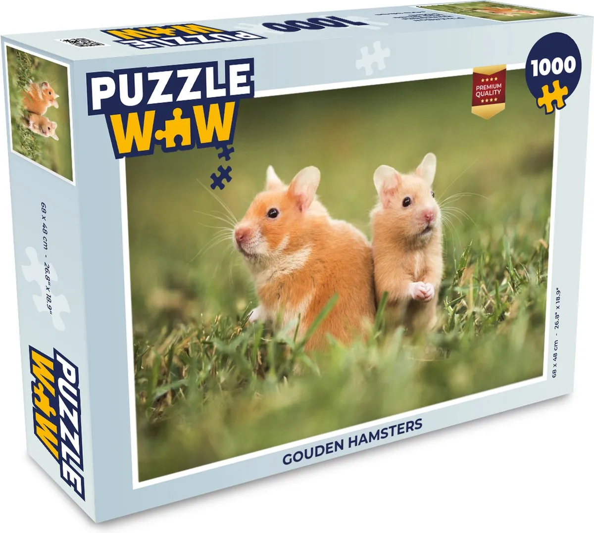 PuzzleWow Gouden Hamsters Legpuzzel 1000 Stuks