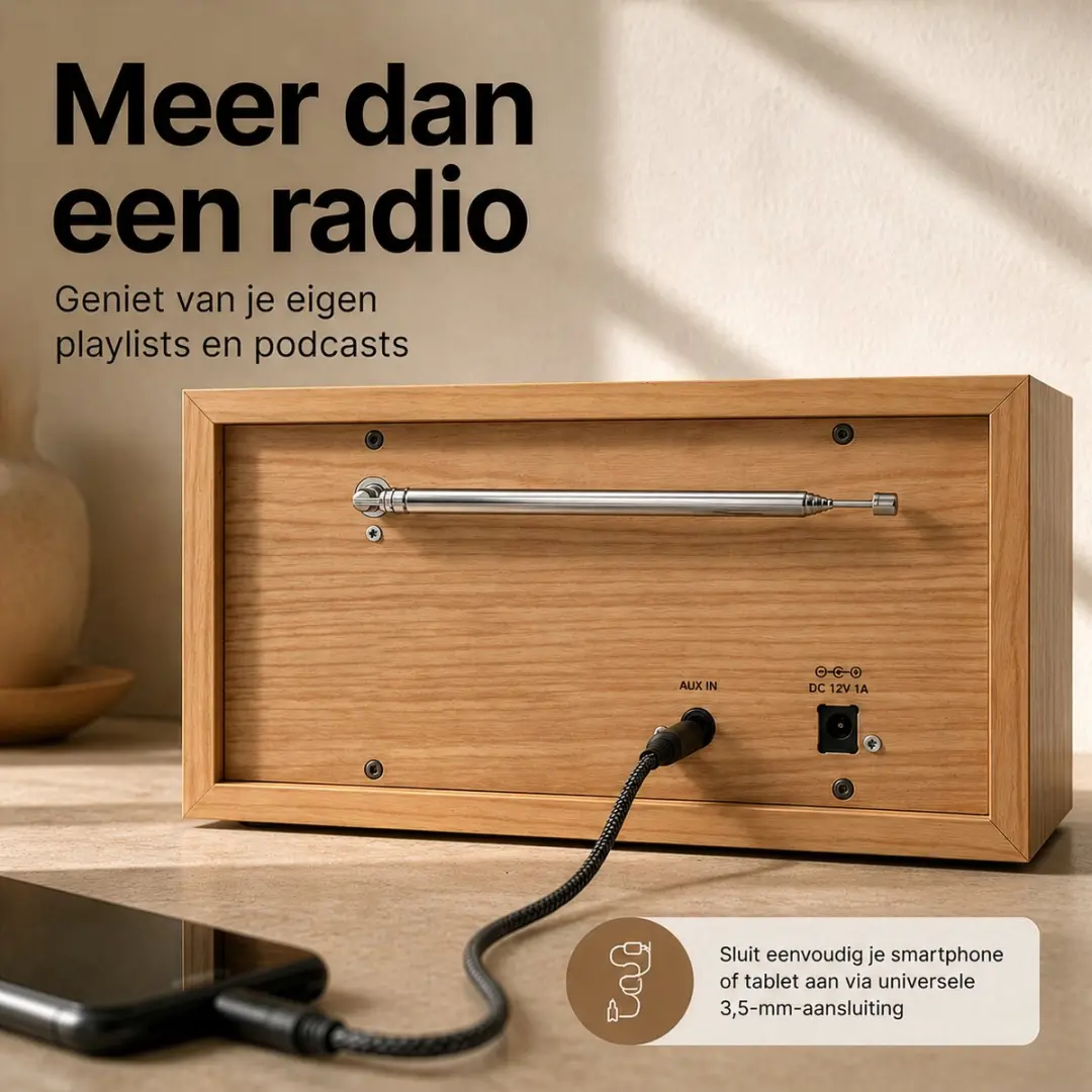 Imperial DABMAN 30 DAB+/FM Radio - 10 Voorkeurszenders - Hout - afbeelding 3 van 6