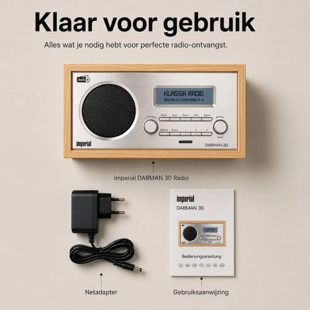 Imperial DABMAN 30 DAB+/FM Radio - 10 Voorkeurszenders - Hout - afbeelding 6 van 6