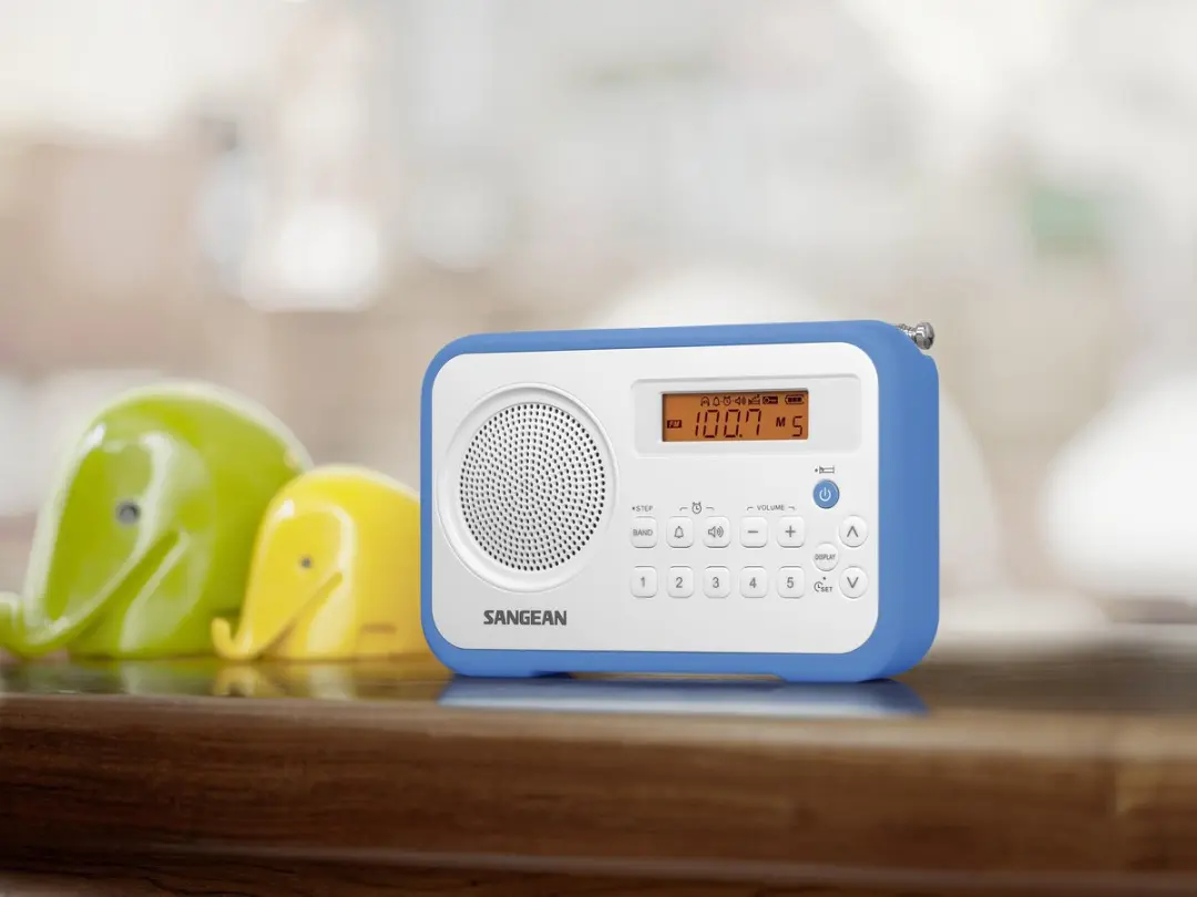 Sangean Traveller 180 PR-D18 Draagbare Radio - Wit/Blauw - afbeelding 4 van 6