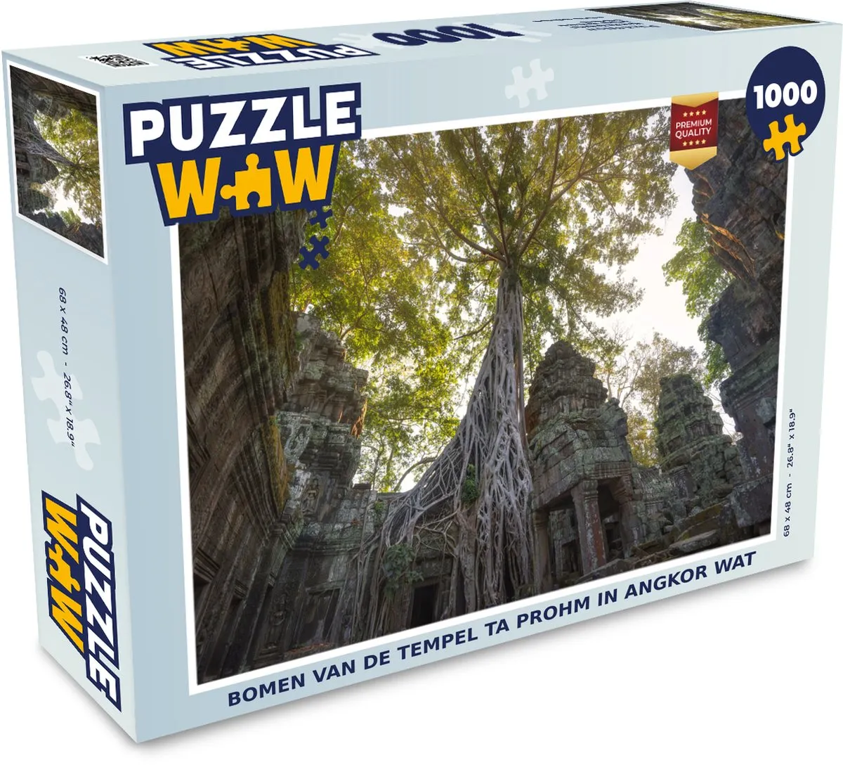 PuzzleWow Bomen van de tempel Ta Prohm Legpuzzel 1000 Stuks
