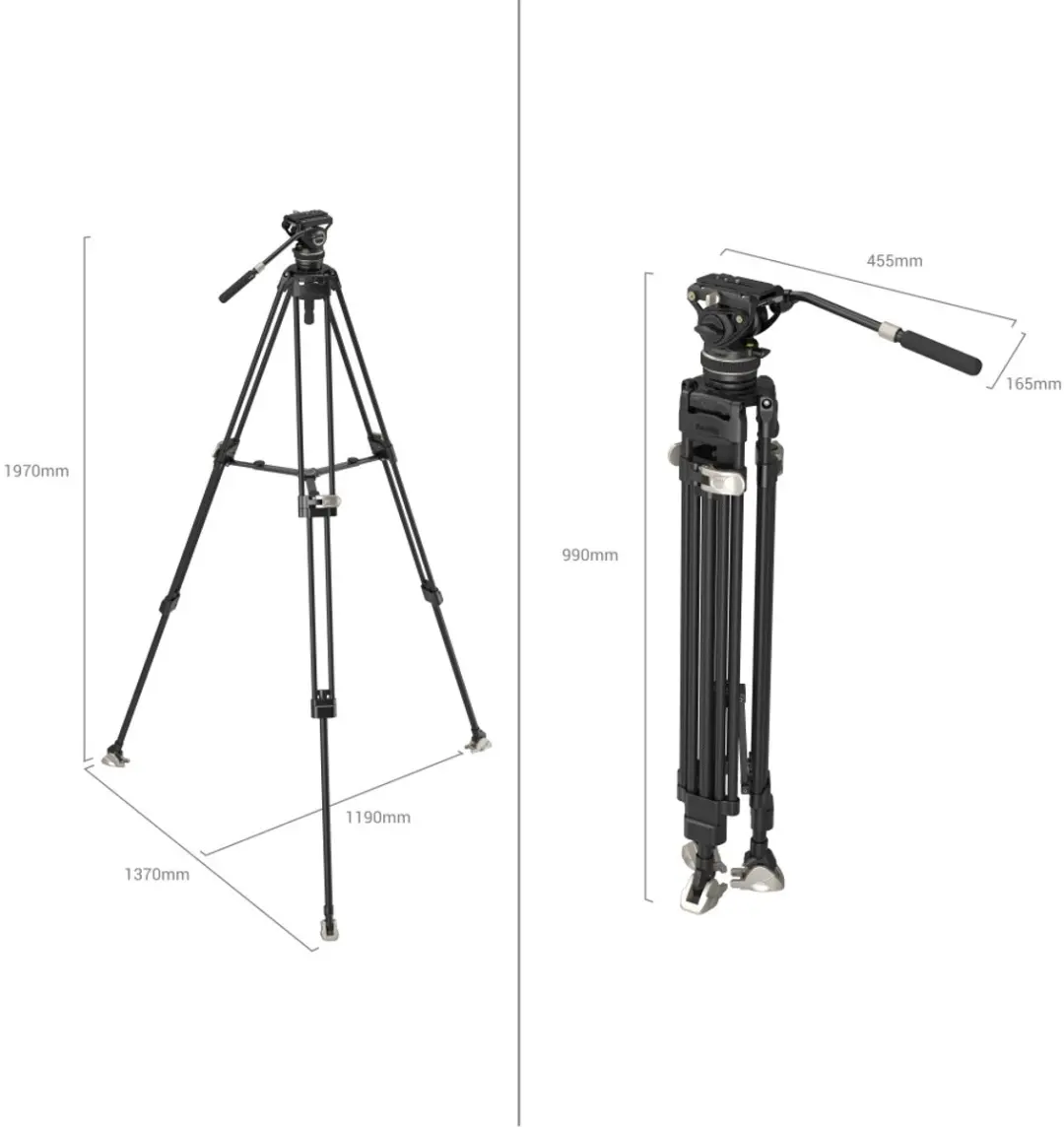 SmallRig 3989 FreeBlazer Carbon Fiber Videostatiefkit - Zwart