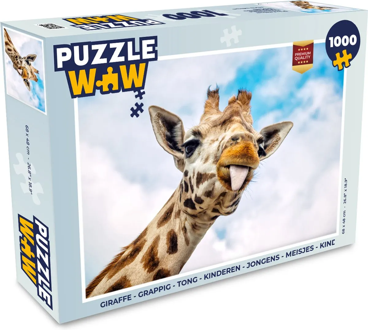 PuzzleWow Giraffe Tong Puzzel 1000 Stuks