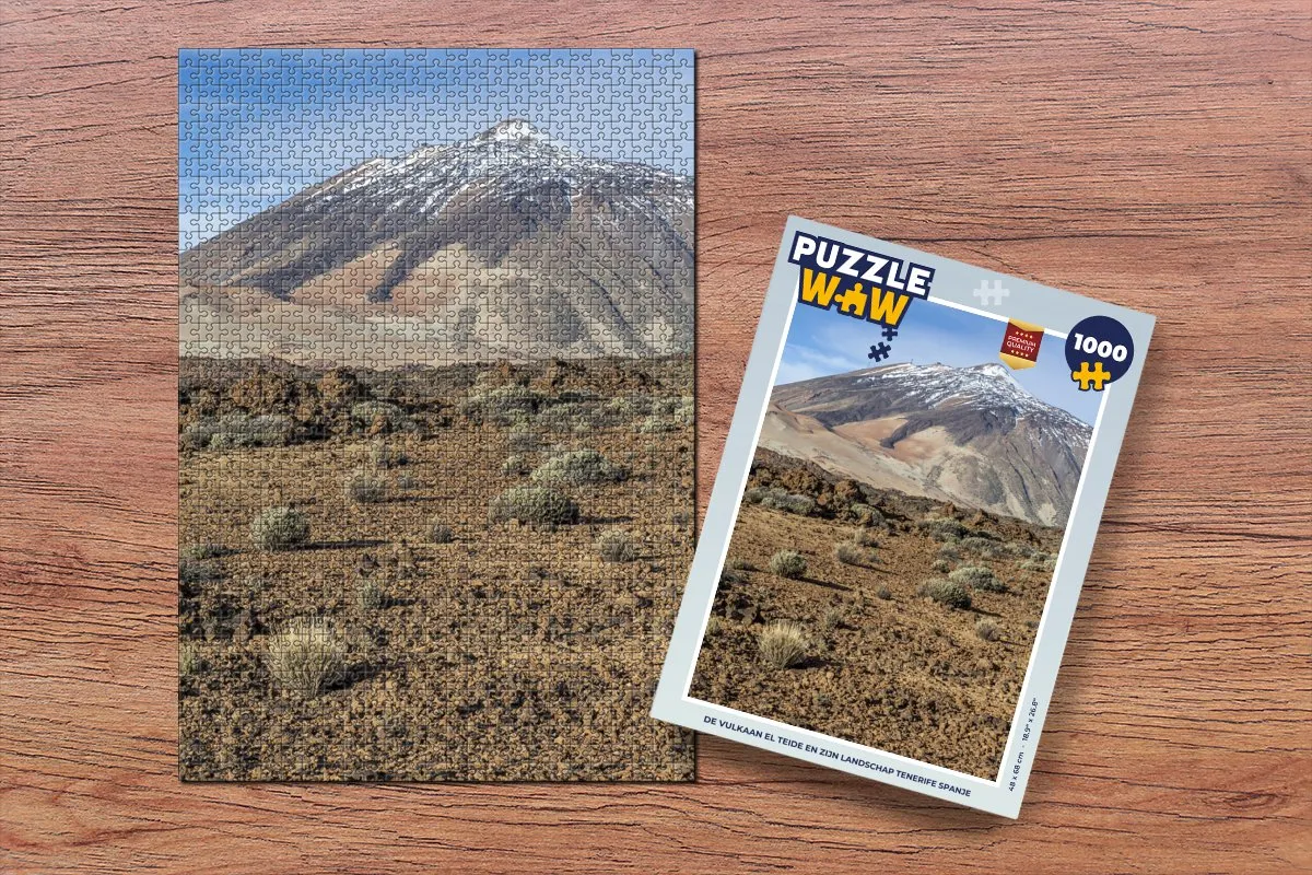 PuzzleWow De vulkaan El Teide Legpuzzel 1000 Stuks - Multicolor