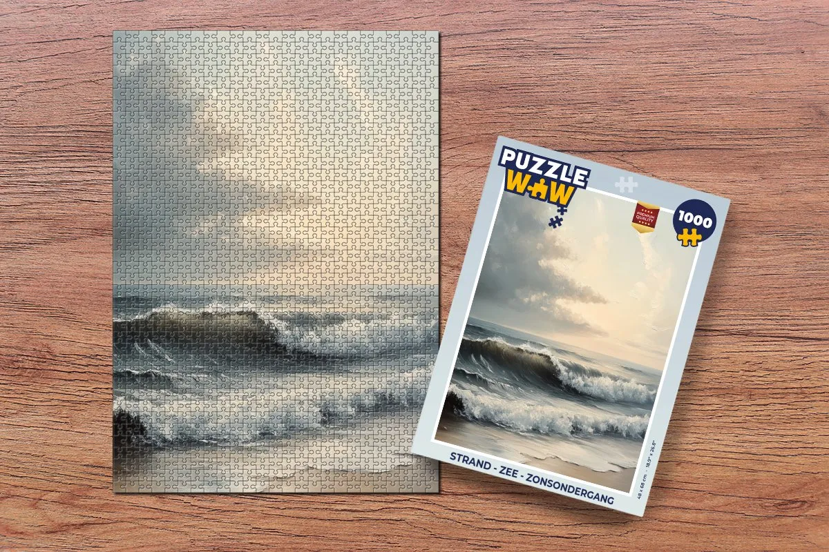 PuzzleWow Legpuzzel 1000 Stuks Strand - Zee - Zonsondergang