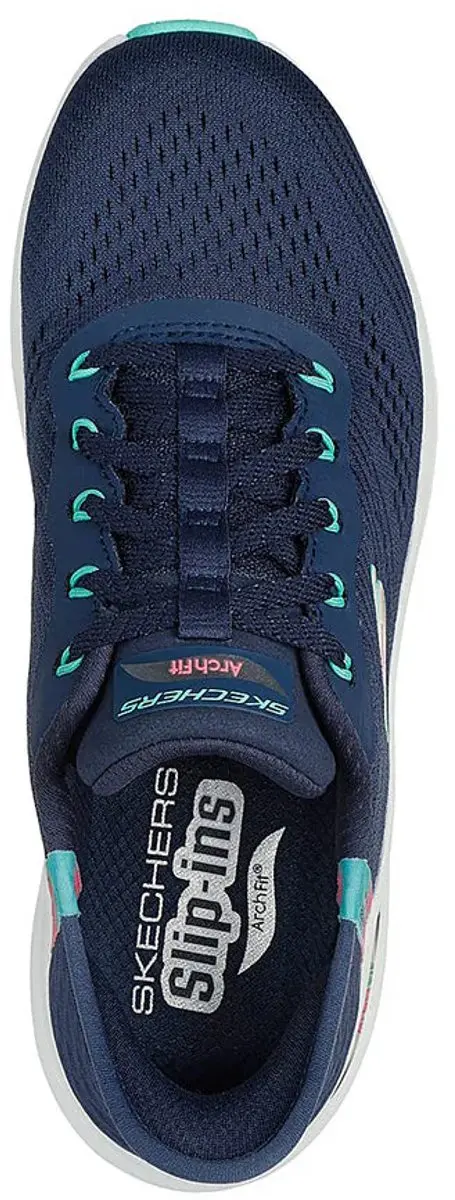 Skechers Arch Fit 2.0 Hardloopschoenen Dames 41 - Marineblauw/Turquoise