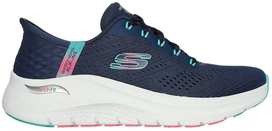 Skechers Arch Fit 2.0 Hardloopschoenen Dames 41 - Marineblauw/Turquoise