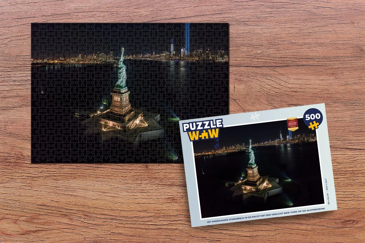 PuzzleWow Legpuzzel Het Amerikaanse Standbeeld 500 Stuks - Multicolor