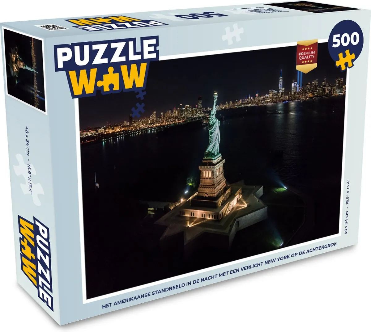 PuzzleWow Legpuzzel Het Amerikaanse Standbeeld 500 Stuks