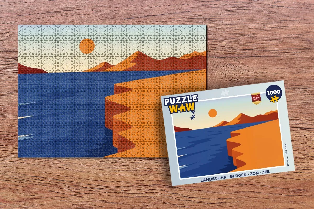 PuzzleWow Bergen Zee Zon Legpuzzel 1000 Stuks