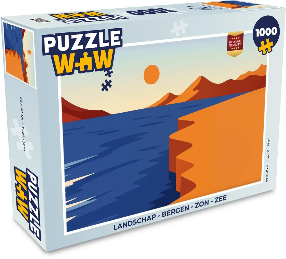PuzzleWow Bergen Zee Zon Legpuzzel 1000 Stuks