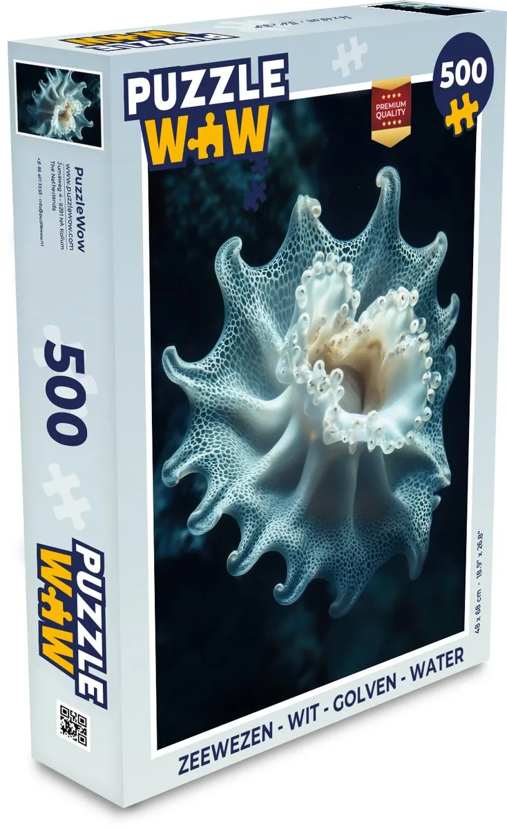 PuzzleWow Zeewezen Legpuzzel 500 Stuks - Wit