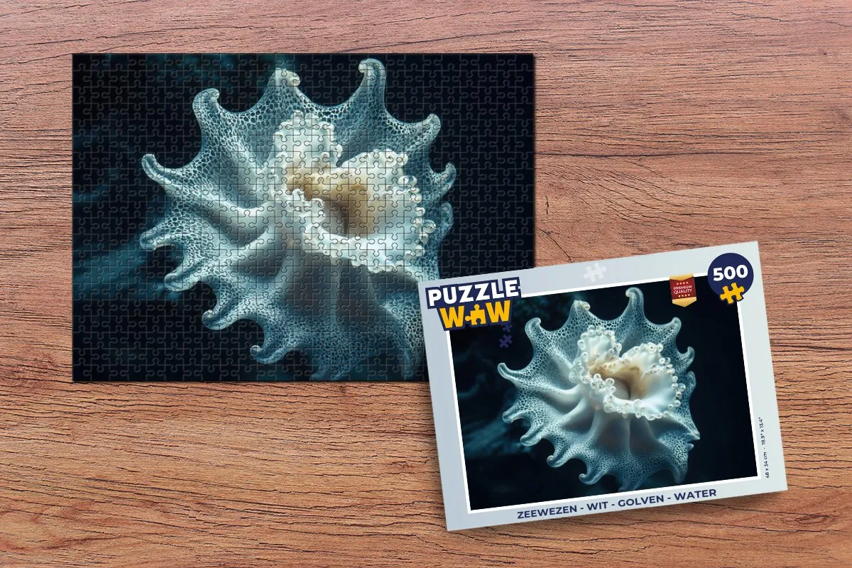 PuzzleWow Zeewezen Legpuzzel 500 Stuks - Wit