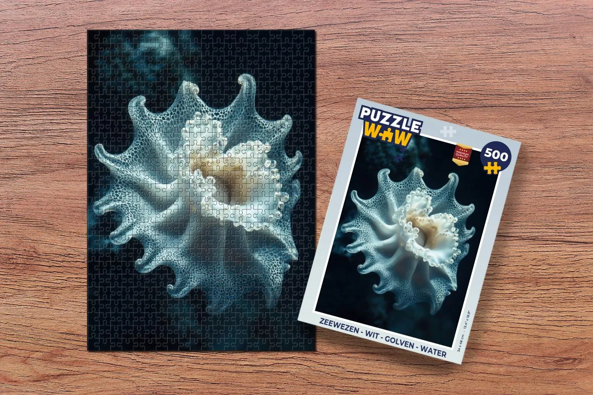 PuzzleWow Zeewezen Legpuzzel 500 Stuks - Wit