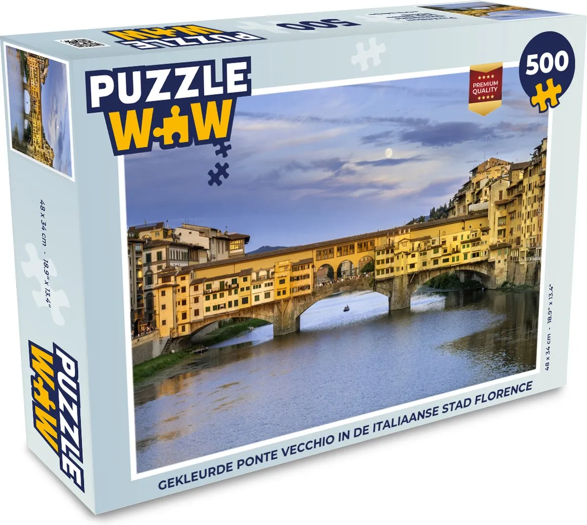 PuzzleWow Ponte Vecchio Florence Legpuzzel 500 Stuks