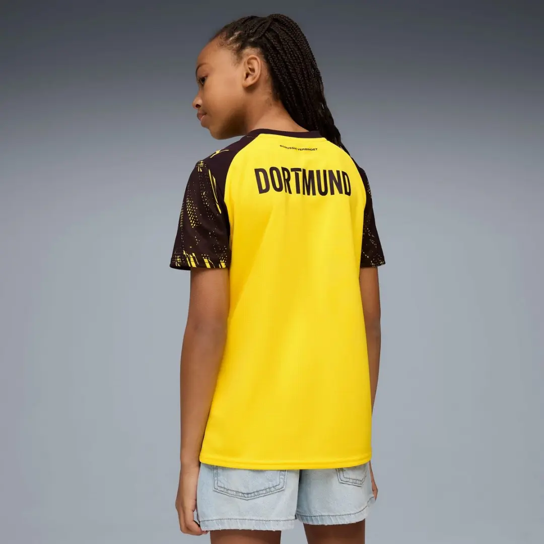 PUMA BVB Thuis Shirt Replica Jr 128 - Geel/Zwart - afbeelding 6 van 6