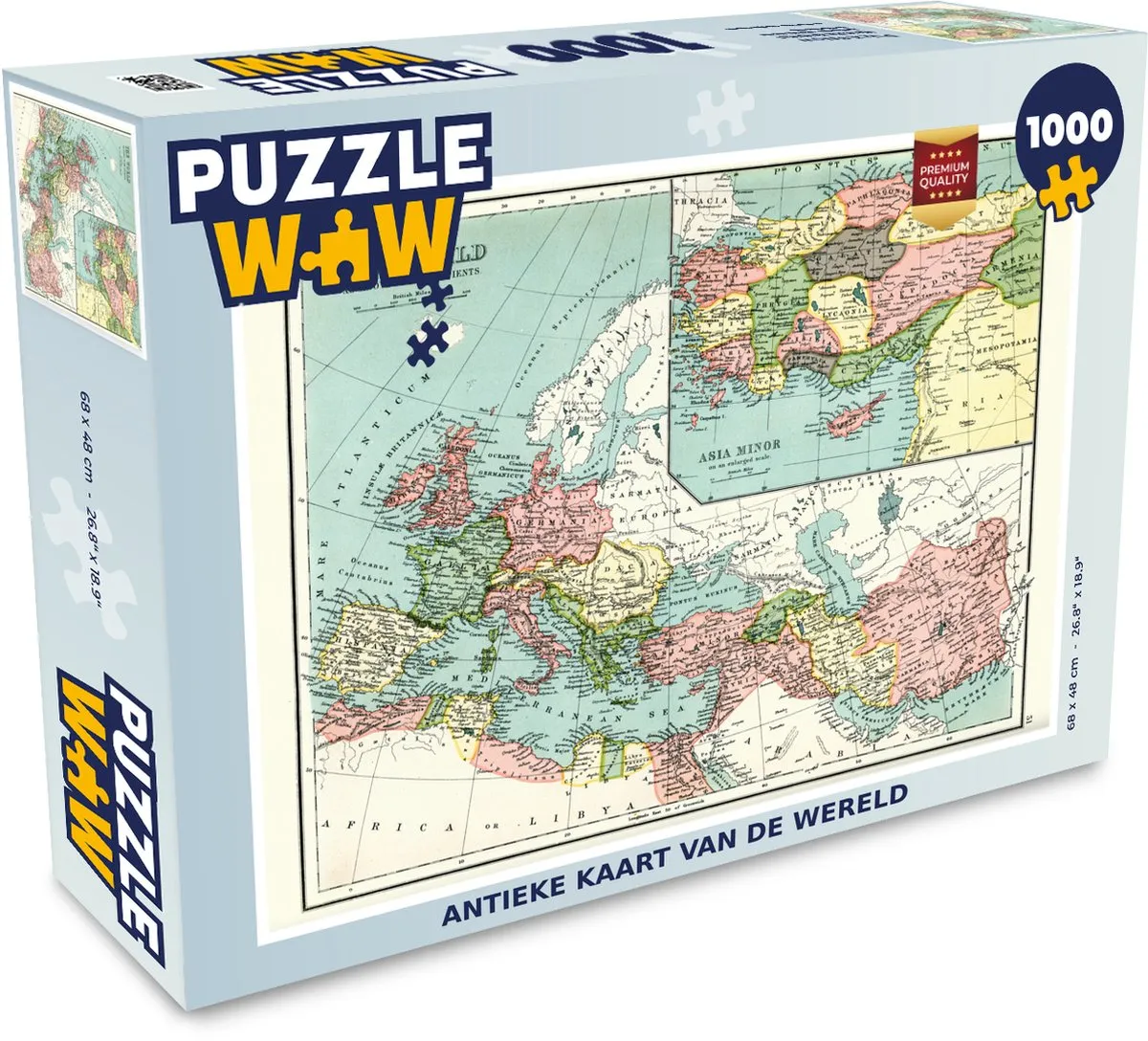 PuzzleWow Romeinen Landkaart Puzzel 1000 Stuks