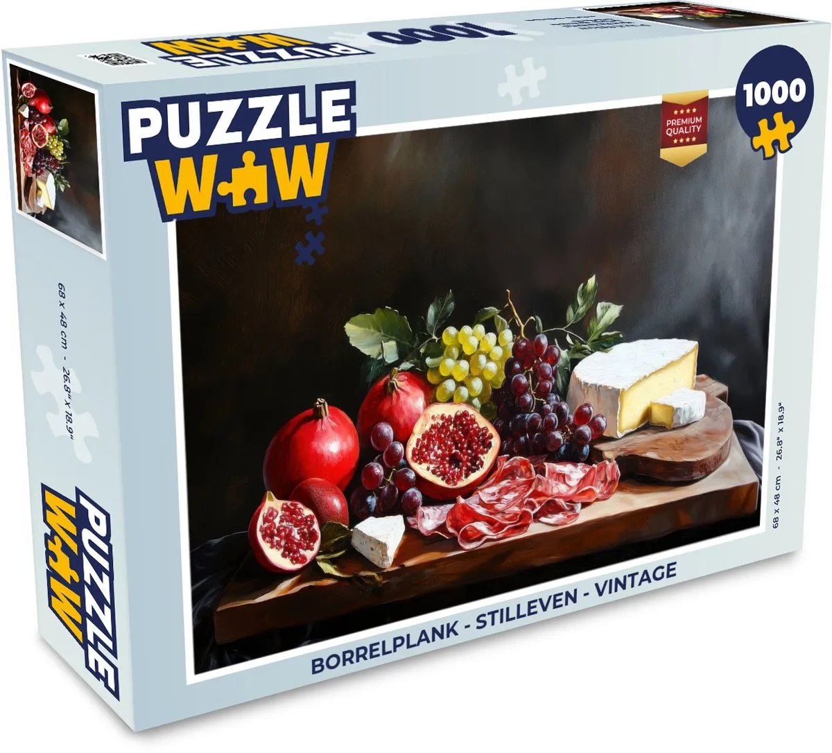 PuzzleWow Stilleven Vintage Legpuzzel 1000 Stuks