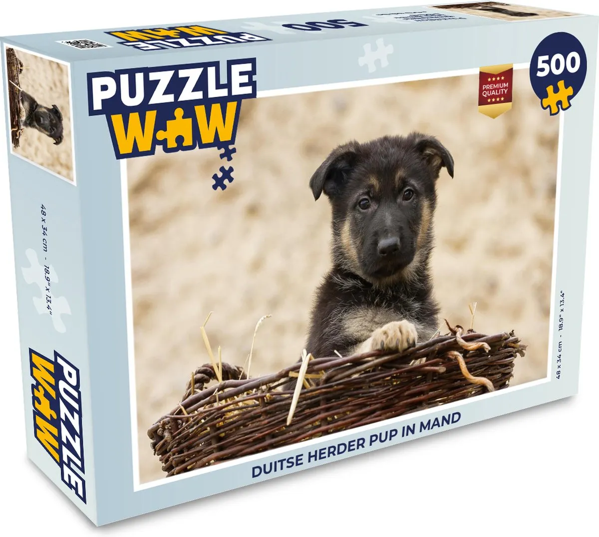 PuzzleWow Duitse Herder Pup Legpuzzel 500 Stuks
