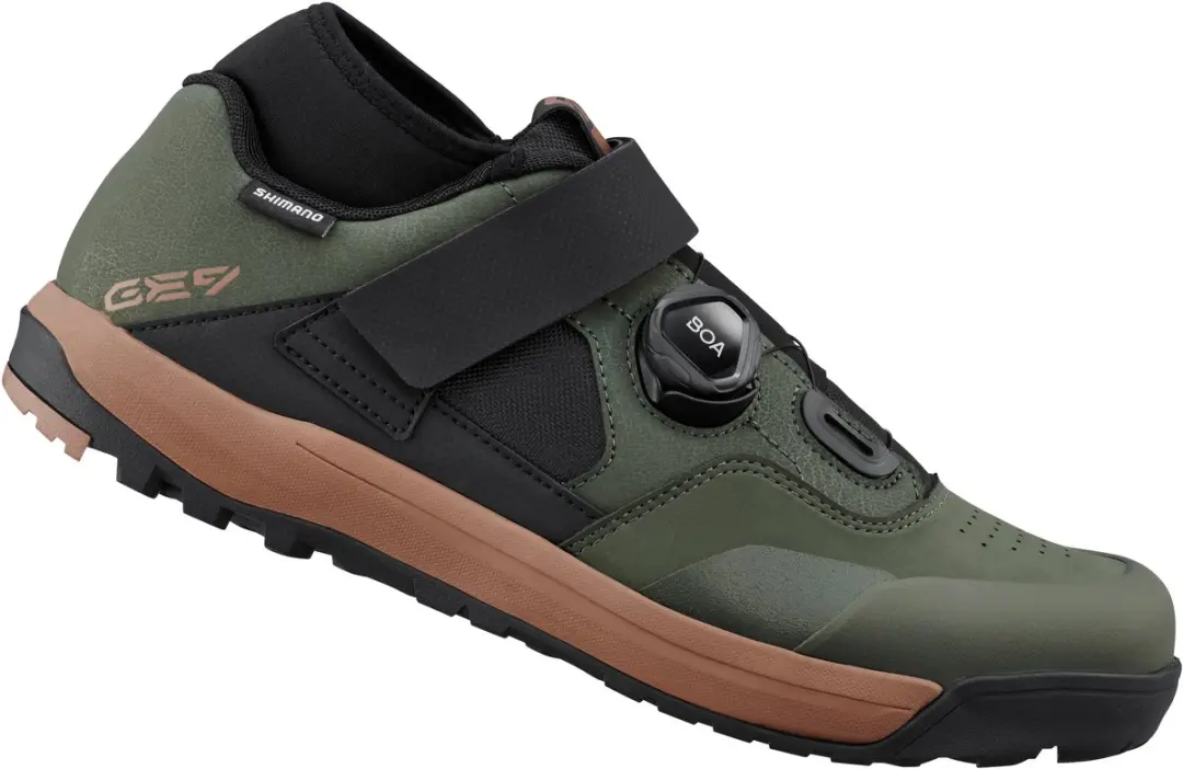 Enduro/downhill fietsschoenen GE900, olijf