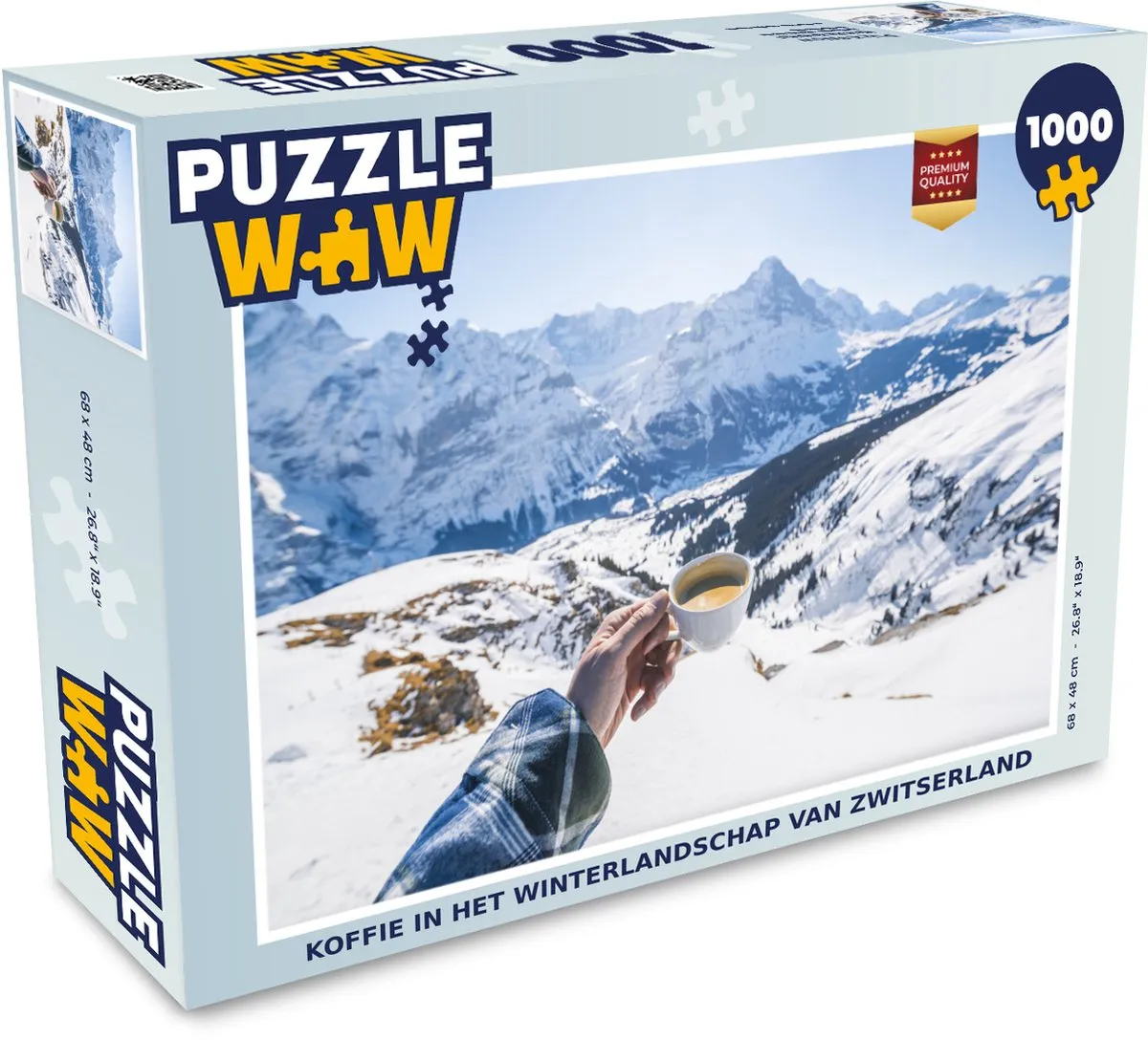 PuzzleWow Legpuzzel Zwitserland Winterlandschap 1000 Stuks