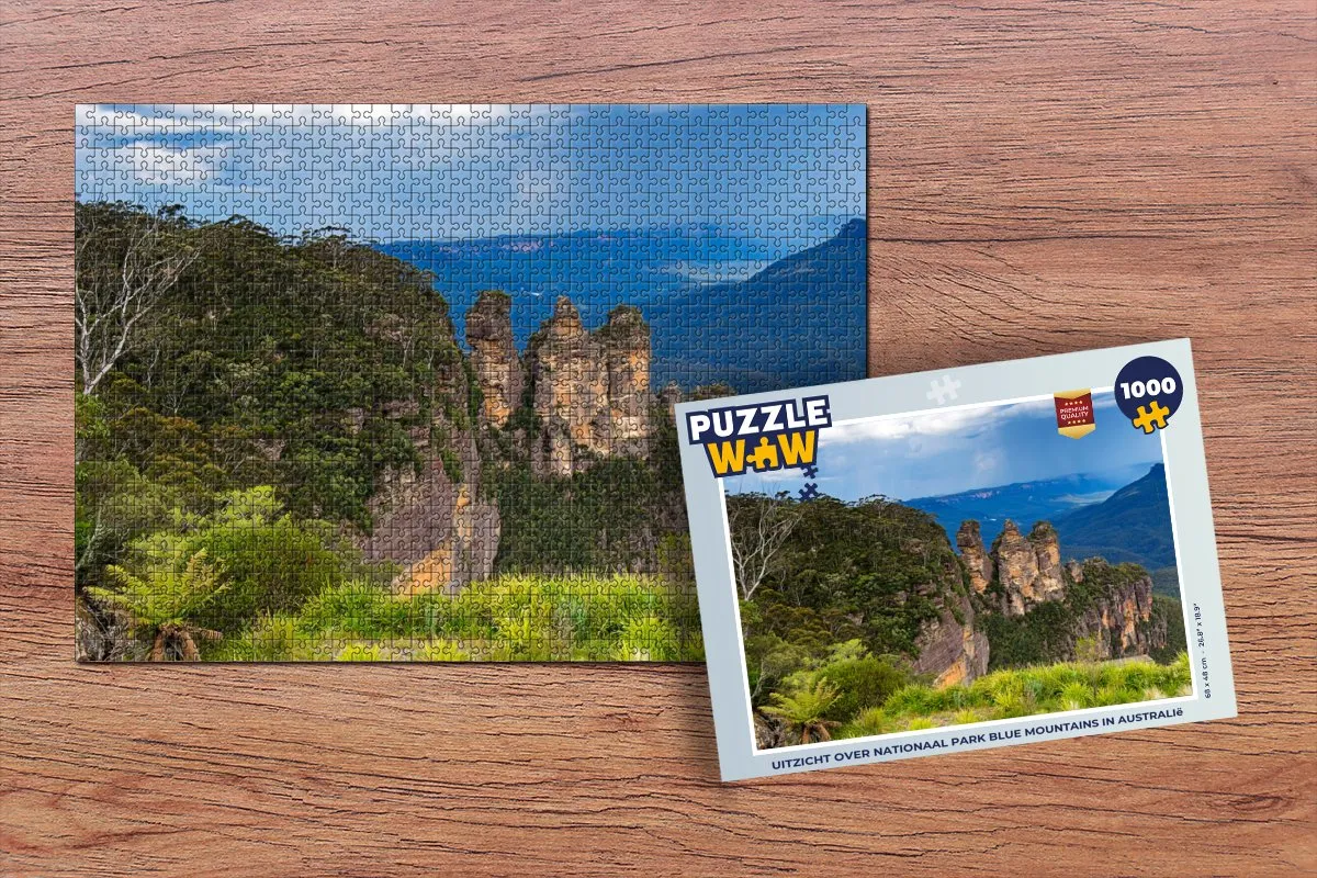 PuzzleWow Legpuzzel Blue Mountains Australië 1000 Stuks - Multicolor
