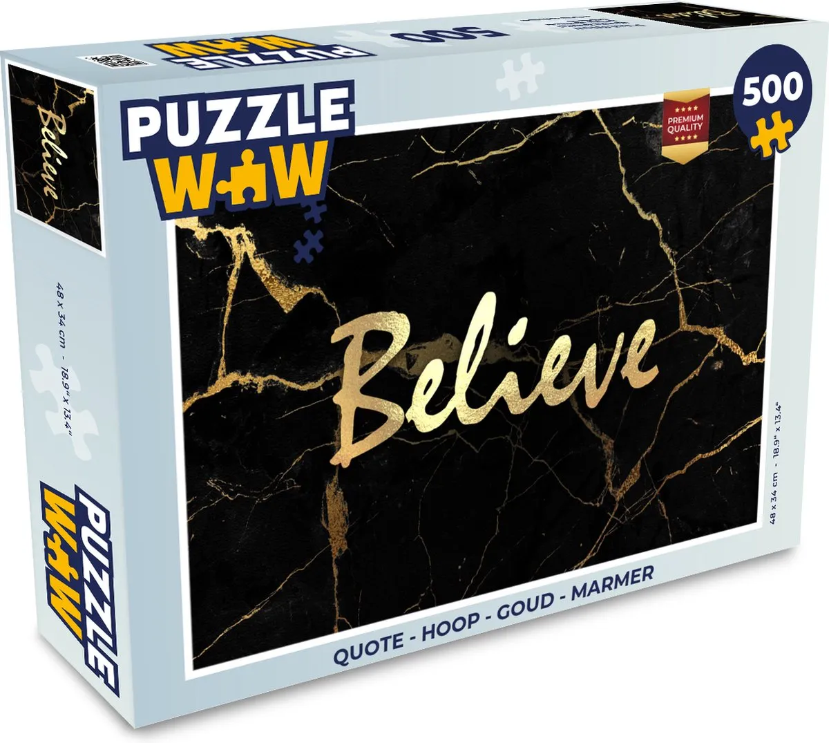 PuzzleWow Quote Hoop Legpuzzel 500 Stuks
