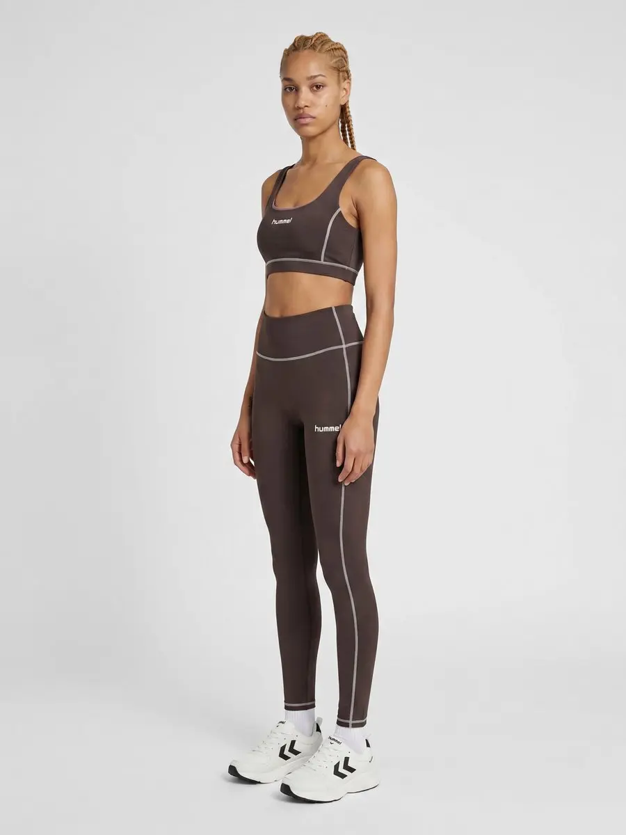 Hummel Pulse Retro High Waist Tights - M - Shale