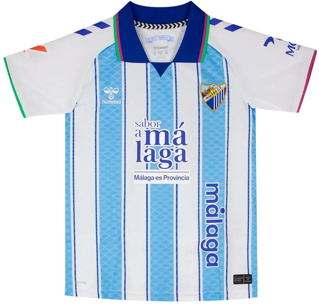 Hummel Malaga Cf 26/27 Thuis Korte Mouw T-shirt Junior Wit,Blauw 140 cm Kinderen