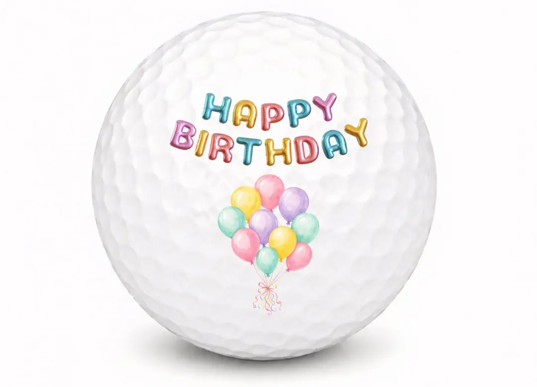 Golfballen Happy Birthday Ballonnen